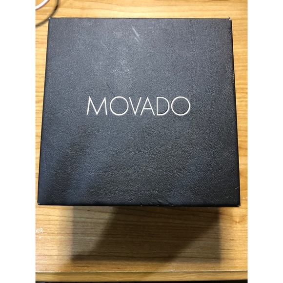 Black Leather Movado Watch